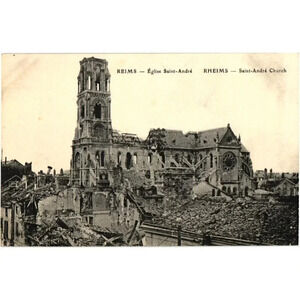 REIMS Église Saint-André Postcard- Reims, France Postcard